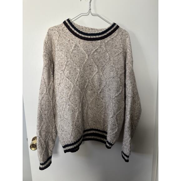 Northern Reflections Other - Northern Reflections Men’s Beige Wool Blend Knit Sweater Cozy Size M